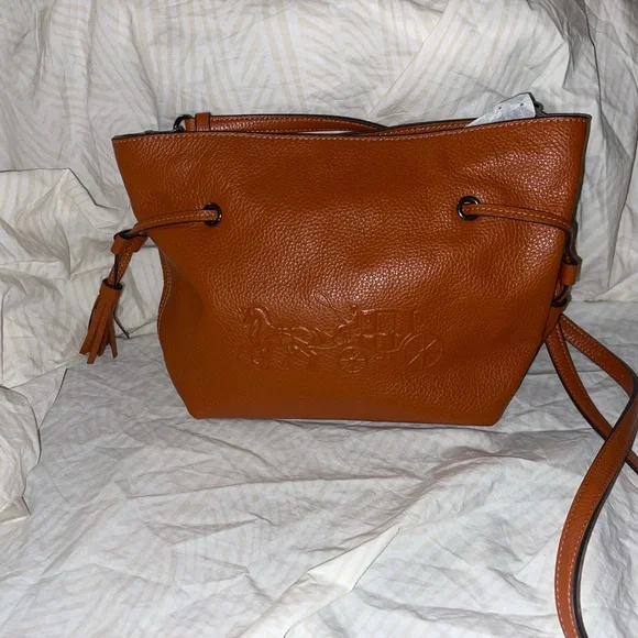 Coach Andy Crossbody With Horse And Carriage in Sunset Orange EUC pristine NC - Picture 6 of 16